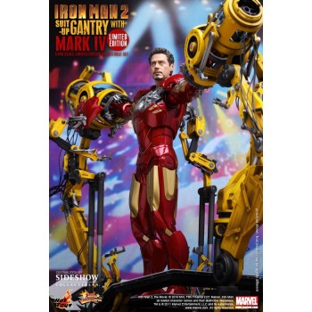 Iron Man 2 Movie Masterpiece Action Figure 1/6 Iron Man Mark IV Suit-Up Gantry 30 cm